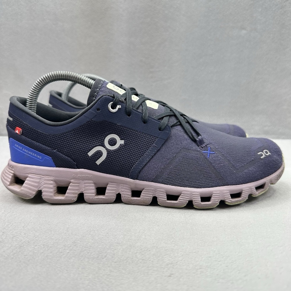 Womens Size 10 ON Cloud X 3 Shoes Midnight | Heron Athletic Running Sneakers